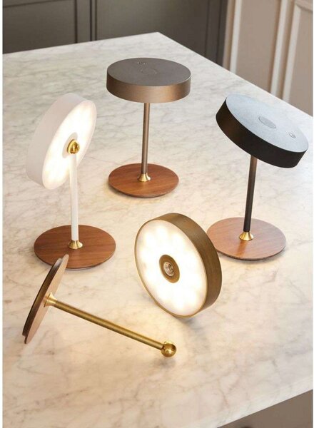 Stolové Lampa Halo Design, stmievateľné, Zlatá / Mosadz, Obývacia izba, Kov