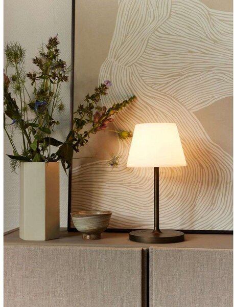 Stolové Lampa Halo Design, stmievateľné, Zlatá / Mosadz, Obývacia izba, Hliník