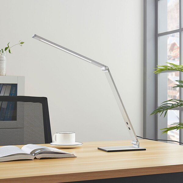 Stolové Lampa Lucande, Nicano, stmievateľné, Metalická, Pracovňa, Kov, Moderný