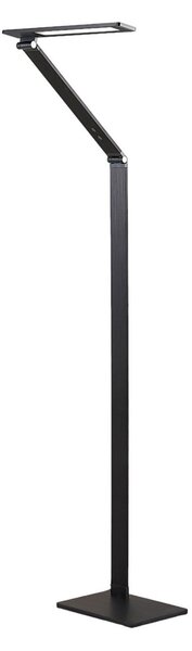Stojacie Lampa Lucande, Salome, stmievateľné, Čierna, Pracovňa, Hliník, Moderný