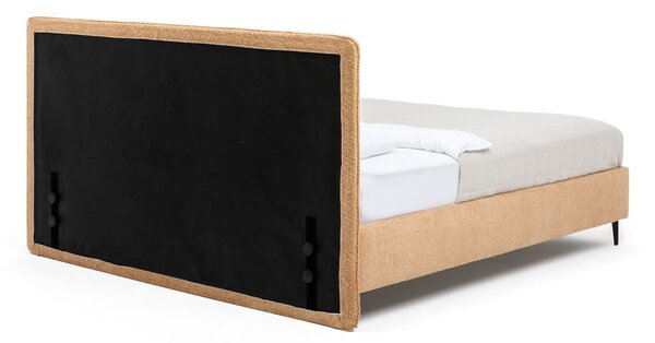 Čalúnená dvojlôžková posteľ s roštom 160x200 cm v horčicovej farbe Noira Slim – Selection