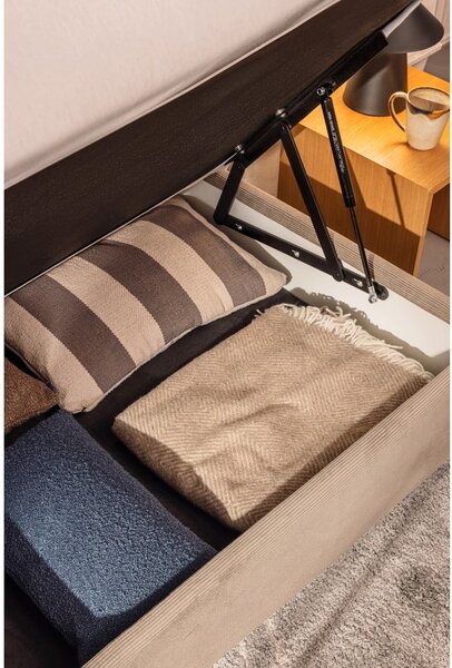 Modrá boxspring posteľ s úložným priestorom 160x200 cm Elva Bold – Selection