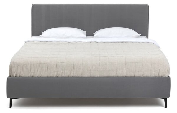 Sivá čalúnená dvojlôžková posteľ s roštom 160x200 cm Noira Slim – Selection