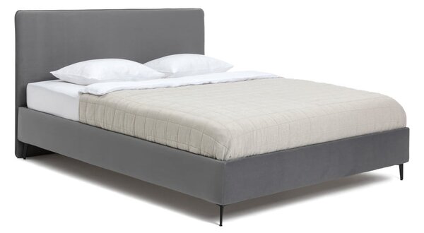 Sivá čalúnená dvojlôžková posteľ s roštom 160x200 cm Noira Slim – Selection