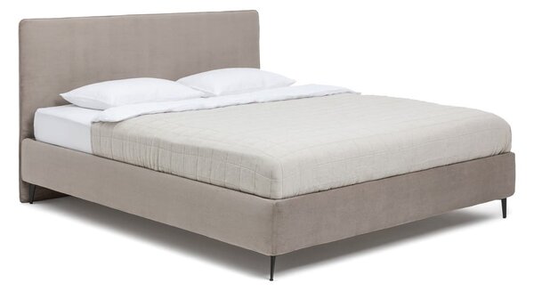 Čalúnená dvojlôžková posteľ taupe s roštom 160x200 cm Noira Slim – Selection