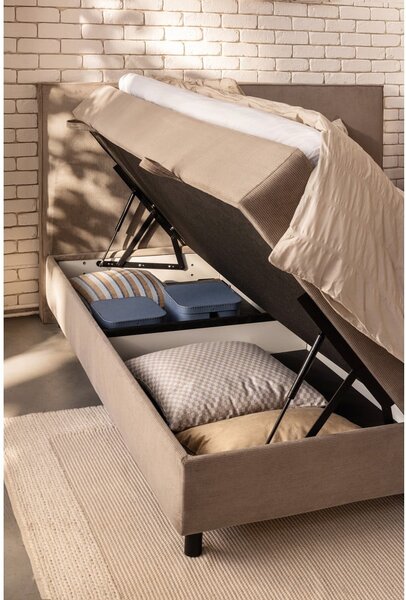 Modrá boxspring posteľ s úložným priestorom 160x200 cm Elva Bold – Selection