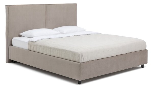 Čalúnená dvojlôžková posteľ taupe s úložným priestorom s roštom 160x200 cm Myra Bold – Selection
