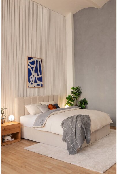 Béžová boxspring posteľ 160x200 cm Olia Bold Line – Selection