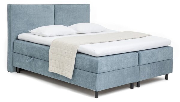 Modrá boxspring posteľ s úložným priestorom 160x200 cm Elva Bold – Selection