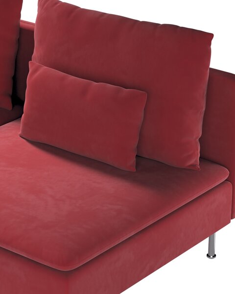 Poťah na trojpohovku Söderhamn, 3-os., nerozkladá farba produktu červená látka lesklá, zamatová