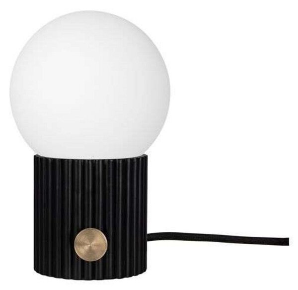 Stolové Lampa Globen Lighting, Čierna, Obývacia izba, Sklo