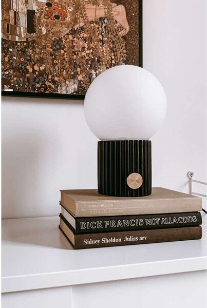 Stolové Lampa Globen Lighting, Čierna, Obývacia izba, Sklo