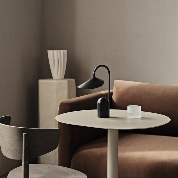 Stolové Lampa ferm LIVING, Arum, stmievateľné, Čierna, Terasa, Kov, Dizajnový