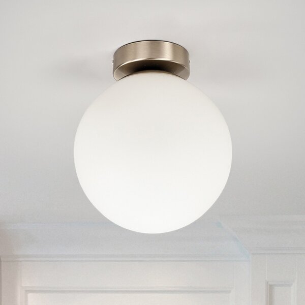 Stropné Lampa Lindby, Lennie, stmievateľné, Biela, Kúpeľňa, Sklo, Moderný