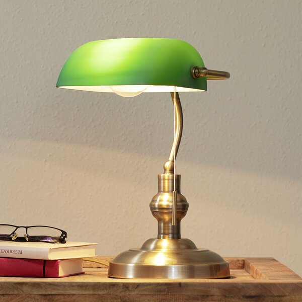 Stolové Lampa Lindby, Milenka, Bronzová / Stará Mosadz, Obývacia izba, Kov, Starožitný