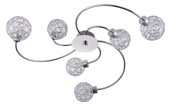 Stropné Lampa Lindby, Tyron, stmievateľné, Metalická, Obývacia izba, Kov, Moderný