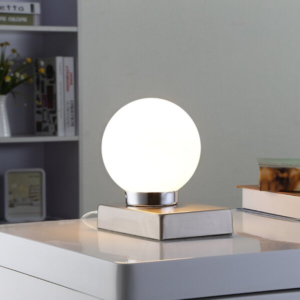 Stolové Lampa Lindby, Naomi, Biela, Spálňa, Sklo, Moderný