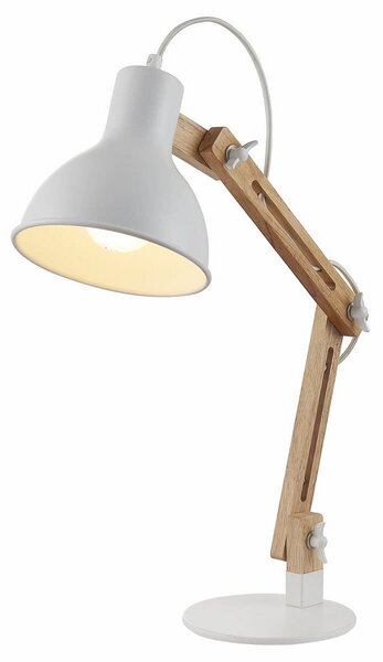 Stolové Lampa Lindby, Shivanja, Drevo, Pracovňa, Drevo, Moderný