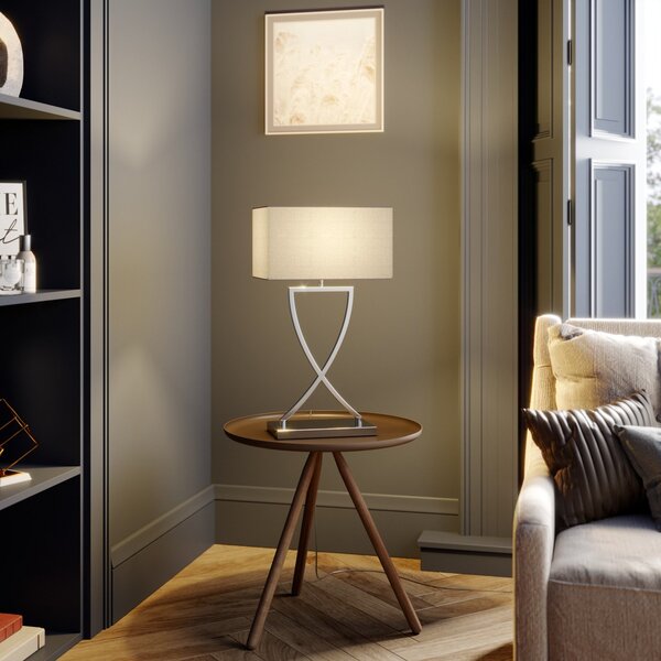 Stolové Lampa Lucande, Evaine, Metalická, Obývacia izba, Kov, Moderný