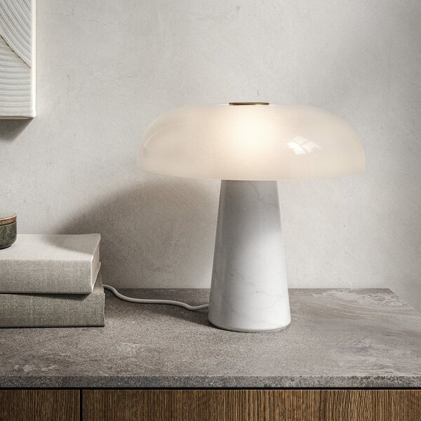 Stolové Lampa DFTP by Nordlux, Glossy, Biela, Obývacia izba, Kameň, Dizajnový