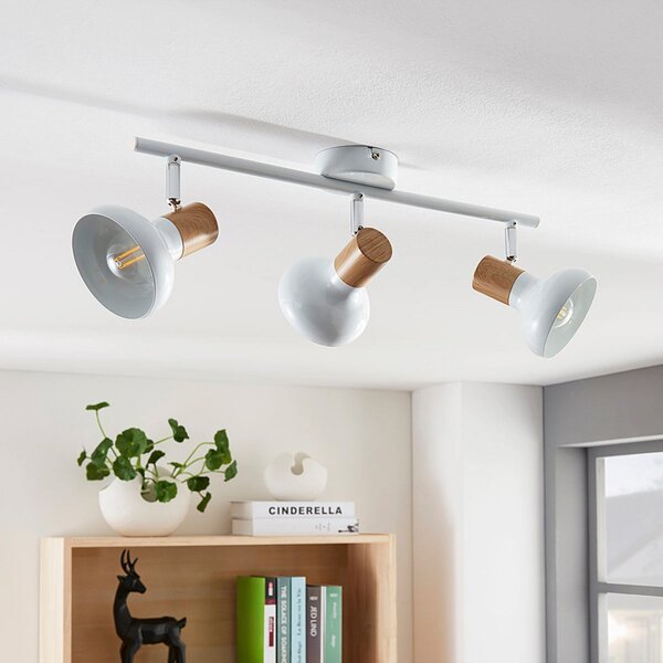 Stropné Lampa Lindby, Fridolin, stmievateľné, Biela, Kuchyňa, Kov, Moderný