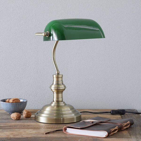 Stolové Lampa Markslöjd, Bankers, Bronzová / Stará Mosadz, Obývacia izba, Kov, Starožitný