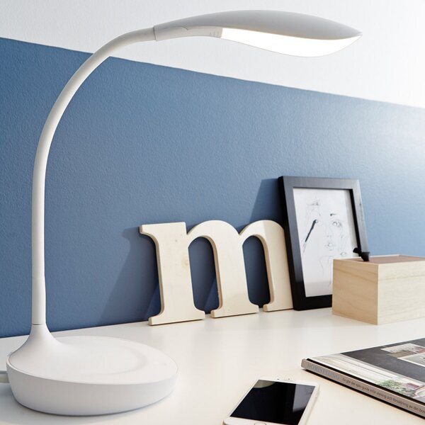 Stolové Lampa Markslöjd, Swan, stmievateľné, Biela, Pracovňa, Plast, Škandinávsky