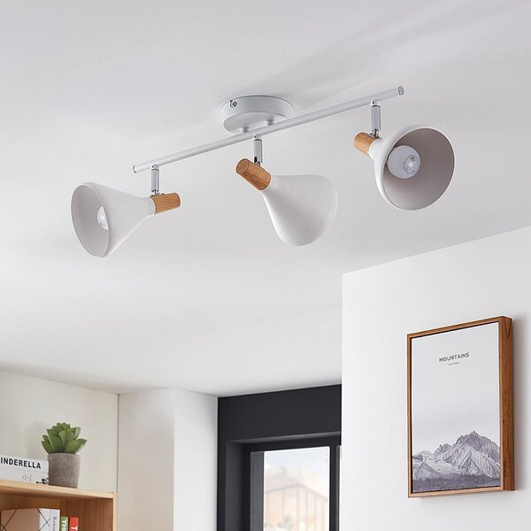 Stropné Lampa Lindby, Arina, stmievateľné, Biela, Spálňa, Kov, Moderný