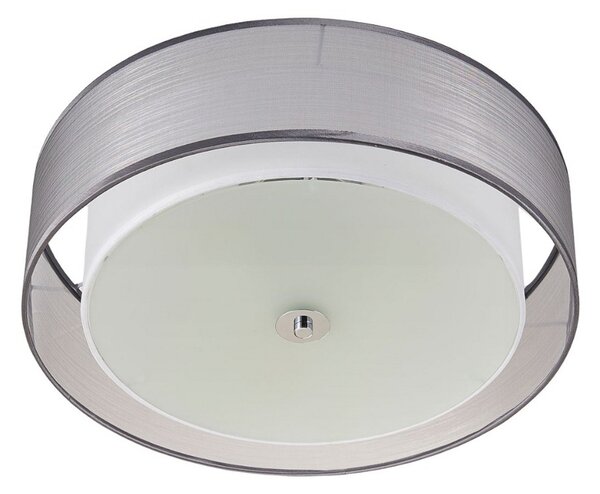 Stropné Lampa Lindby, Tobia, stmievateľné, Sivá, Obývacia izba, Tkanina / Textil, Moderný
