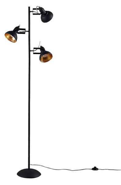Stojacie Lampa Lindby, Lilly, Čierna, Obývacia izba, Kov, Industriálny