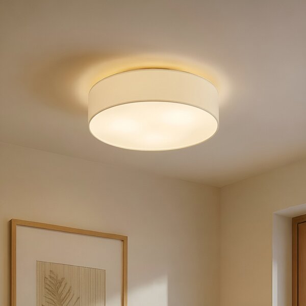 Stropné Lampa Lindby, Sebatin, stmievateľné, Béžová, Spálňa, Tkanina / Textil, Moderný