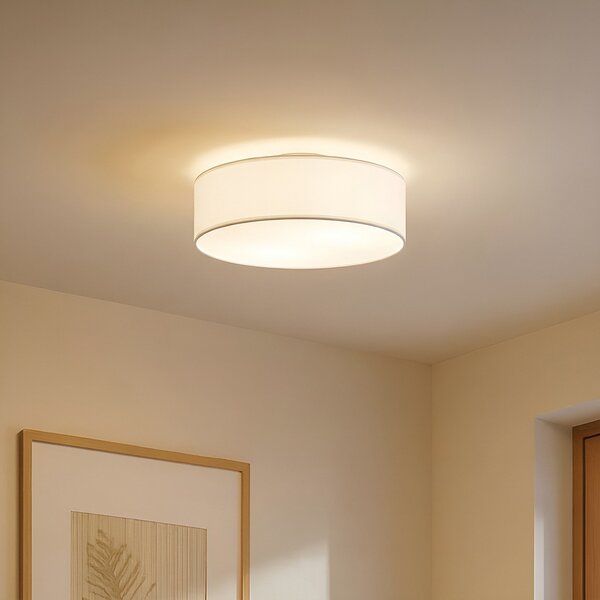 Stropné Lampa Lindby, Sebatin, stmievateľné, Béžová, Spálňa, Tkanina / Textil, Moderný