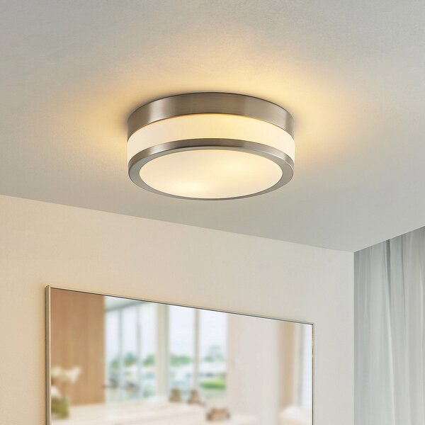 Stropné Lampa Lindby, Flavi, stmievateľné, Metalická, Kúpeľňa, Kov, Moderný