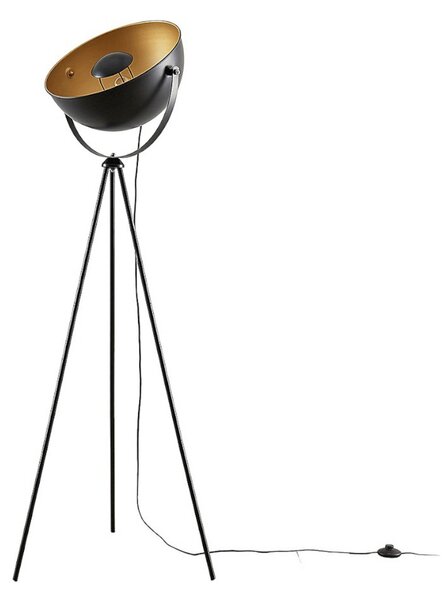 Stojacie Lampa Lindby, Meline, Čierna, Obývacia izba, Kov, Moderný