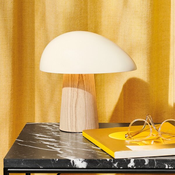 Stolové Lampa FRITZ HANSEN, Night Owl, Biela, Obývacia izba, Drevo, Dizajnový