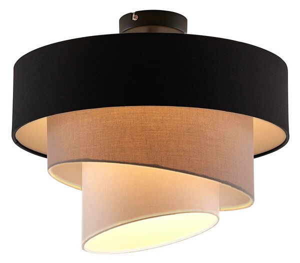 Stropné Lampa Lindby, Coria, stmievateľné, Béžová, Obývacia izba, Tkanina / Textil, Moderný