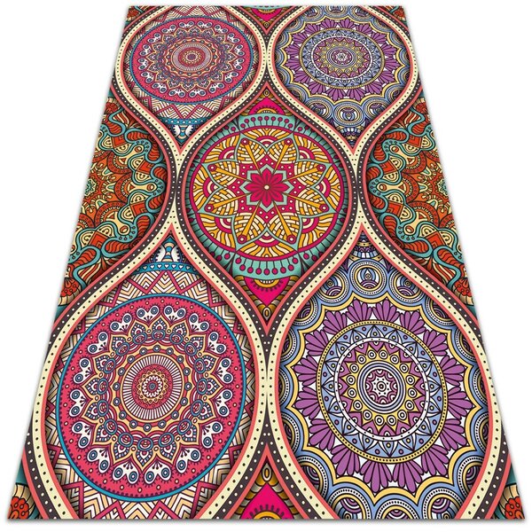 Módne univerzálny vinylový koberec Módne univerzálny vinylový koberec farebné mandala