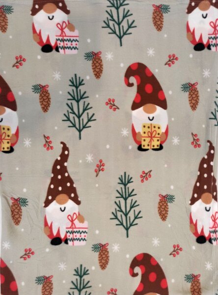 Deka Fleece Vianočná Škriatok 150x200cm TiaHome