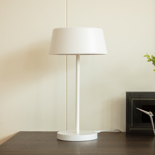 Stolové Lampa Lindby, Milica, stmievateľné, Biela, Obývacia izba, Kov, Škandinávsky