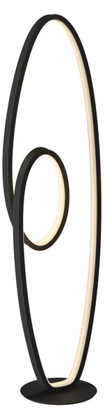 Stojacie Lampa Lucande, Bronwyn, stmievateľné, Čierna, Obývacia izba, Kov, Moderný