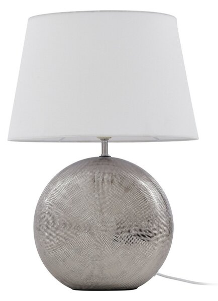 Stolové Lampa Lindby, Florentino, Biela, Obývacia izba, Tkanina / Textil
