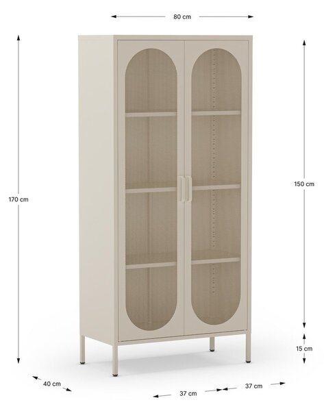 Krémová skrinka 80x170 cm Diora – Marckeric