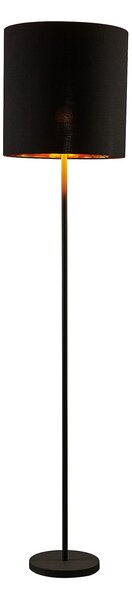 Stojacie Lampa Lindby, Nymar, Čierna, Obývacia izba, Tkanina / Textil, Moderný