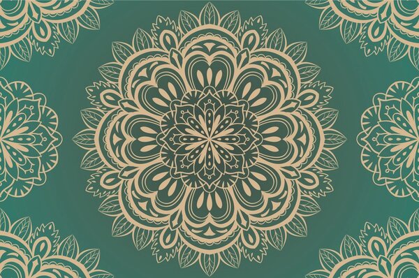 Tapeta Mandala na tyrkysovom pozadí