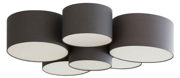 Stropné Lampa Lindby, Maureka, stmievateľné, Čierna, Obývacia izba, Tkanina / Textil, Moderný