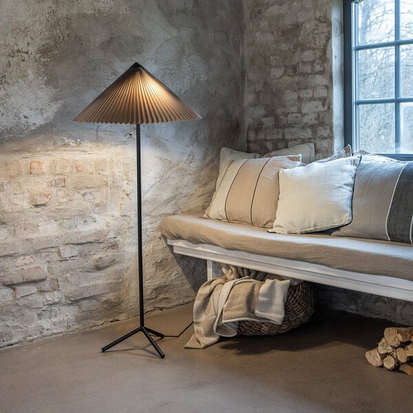 Stojacie Lampa Markslöjd, Plisado, Čierna, Obývacia izba, Kov, Škandinávsky