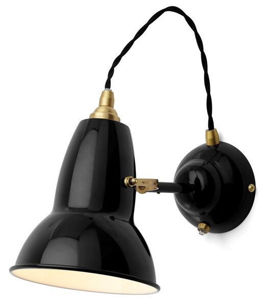 Nástenné Svietidlo Anglepoise, Original 1227 Brass, stmievateľné, Čierna, Obývacia izba, Kov, Industriálny