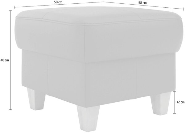 TABURETKA, koža, 58/48/58 cm Sit & More - Kreslá, Online Only