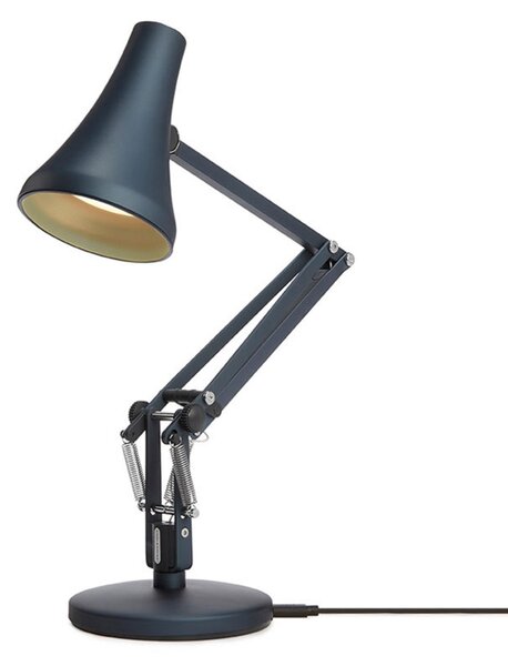 Stolové Lampa Anglepoise, 90 Mini Mini, stmievateľné, Modrá, Pracovňa, Kov, Industriálny