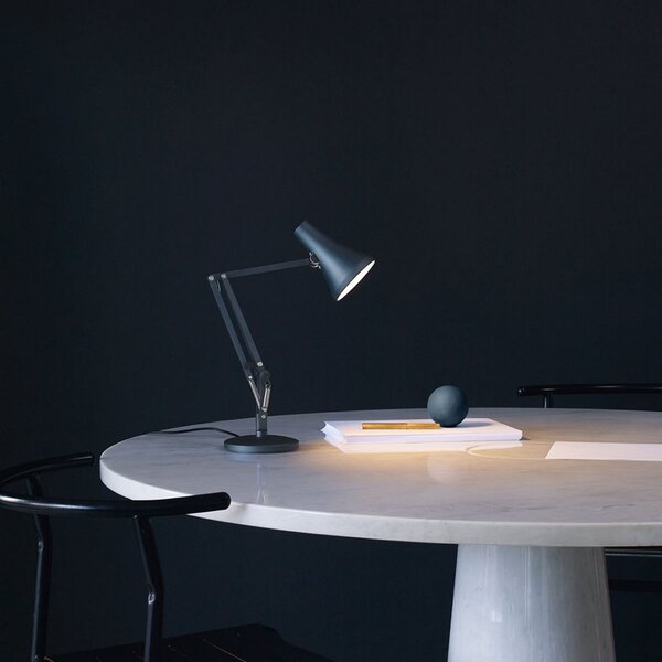 Stolové Lampa Anglepoise, 90 Mini Mini, stmievateľné, Modrá, Pracovňa, Kov, Industriálny
